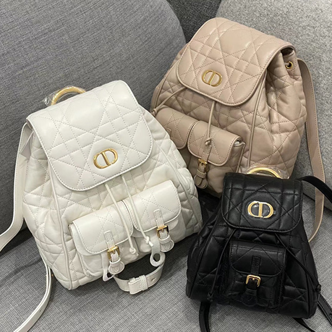 9a+ quality dior caro medium quilted backpack